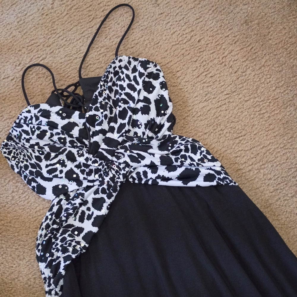 Vintage Y2K Long Elegant Formal Cruise Dress Gown USA 10 Spaghetti Straps